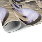 Papier Cadeau Chat Siamese grès grès animal art animal animal an (Coin rond)