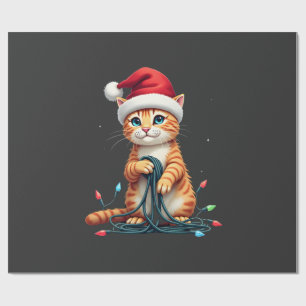 Papier Cadeau Chat siamois Noël col en V (1)