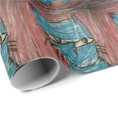 PAPIER CADEAU CHAT SMELLY (Coin rond)