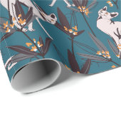 Papier Cadeau chat sphynx drôle motif enfants (Coin rond)