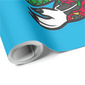 Papier Cadeau Chat Sumo tatoué |Chat adorable (Coin rond)