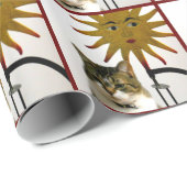 Papier Cadeau Chat Sunshine (Coin rond)