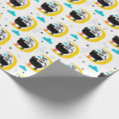 Papier Cadeau Chat sur la lune (Coin)