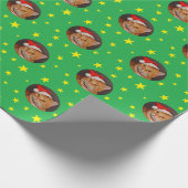 Papier Cadeau Chat tigré orange Noël (Coin)