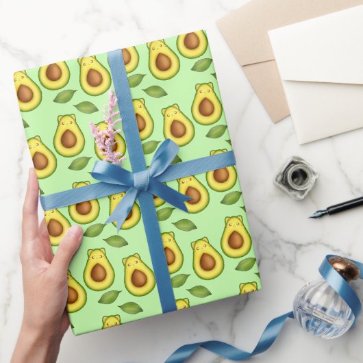 Papier Cadeau Chat vert Avocado (Cadeaux)