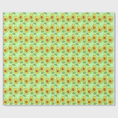 Papier Cadeau Chat vert Avocado (Plat)
