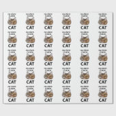 Papier Cadeau Chat Visage Mon Réveil Tabby Cat (Plat)