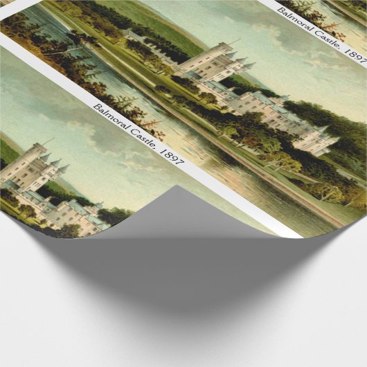 Papier Cadeau Château Balmoral 1897 restauré haute résolution (Coin)