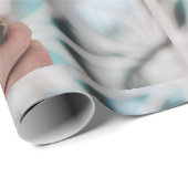 Papier Cadeau Chateau-chaton à carreaux doux et mignon vous salu (Coin rond)