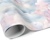 Papier Cadeau Château Dans Les Nuages Enveloppant Le Papier (Coin rond)