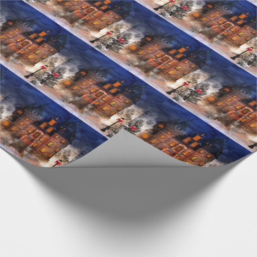 Papier Cadeau Château de Noël (Coin)