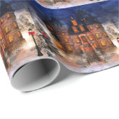 Papier Cadeau Château de Noël (Coin rond)