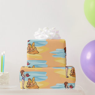 Papier Cadeau Château de sable de plage