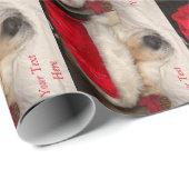 Papier Cadeau Chateau de santa de chien mignonne akita cônes end (Coin rond)