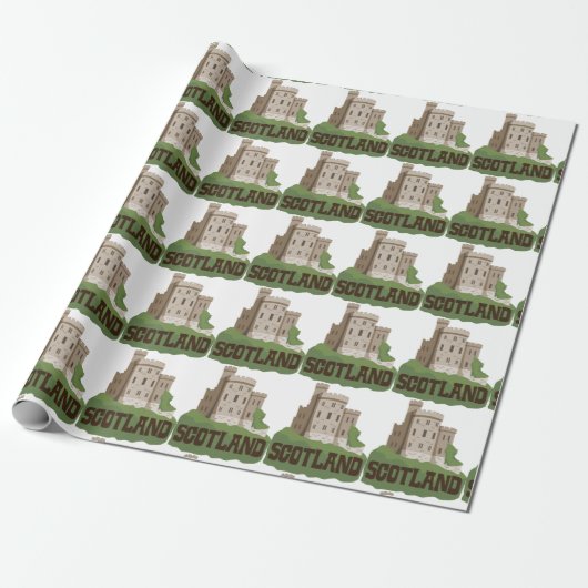 Papier Cadeau Château écossais (Déroulé)