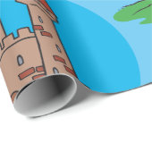 Papier Cadeau Château sur une colline (Coin rond)