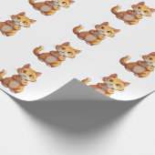 Papier Cadeau Chaton buvant du café (Coin)