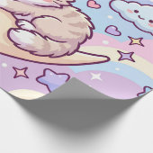 Papier Cadeau Chaton de Lune Endormi (Coin)