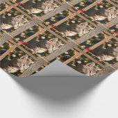 Papier Cadeau Chaton de Noël (Coin)
