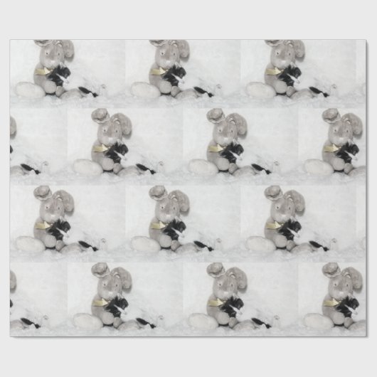 Papier Cadeau Chaton et lapin (Plat)