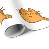 Papier Cadeau Chaton mignon de chat (Coin rond)
