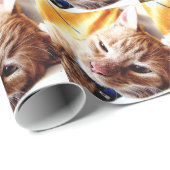 Papier Cadeau Chaton somnolent (Coin rond)