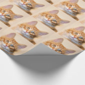 Papier Cadeau Chaton tigré orange (Coin)