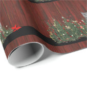 Papier Cadeau Chaton vilain de Noël (Coin rond)