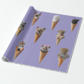 Papier Cadeau Chatons à Cones (Déroulé)