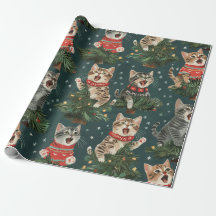 Chatons Chantant O'Christmas Tress En Chandails