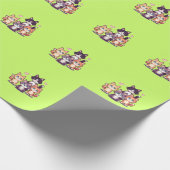 Papier Cadeau Chatons Colorés Pixelisés (Coin)