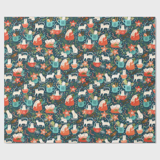 Papier Cadeau Chatons épicés (Plat)