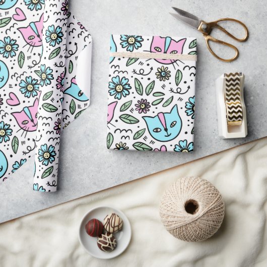 Papier Cadeau Chatons heureux (Artisanat)
