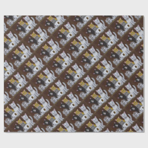 Papier Cadeau Chatons Joueurs