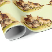 Papier Cadeau chatons victoriens (Coin rond)