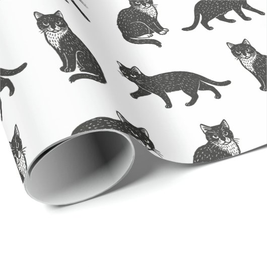 Papier Cadeau Chats (Coin rond)