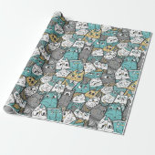 Papier Cadeau Chats amusants (Déroulé)