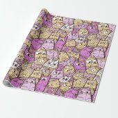 Papier Cadeau Chats amusants (Déroulé)