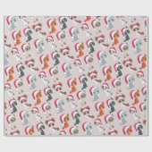 Papier Cadeau Chats amusants Joyeux Noël Jolie (Plat)