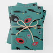 Papier cadeau | Chats atomiques modernes du milieu (En situation)