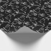 Papier Cadeau Chats blancs en noir (Coin)