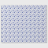 Papier Cadeau Chats bleus (Plat)