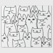 Papier Cadeau Chats, chats et plus (Plat)