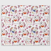 Papier Cadeau Chats chinois Maneki-neko (Plat)