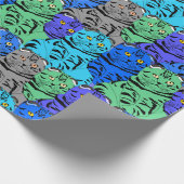 Papier Cadeau Chats colorés (Coin)