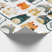 Papier Cadeau Chats colorés dansants (Coin)