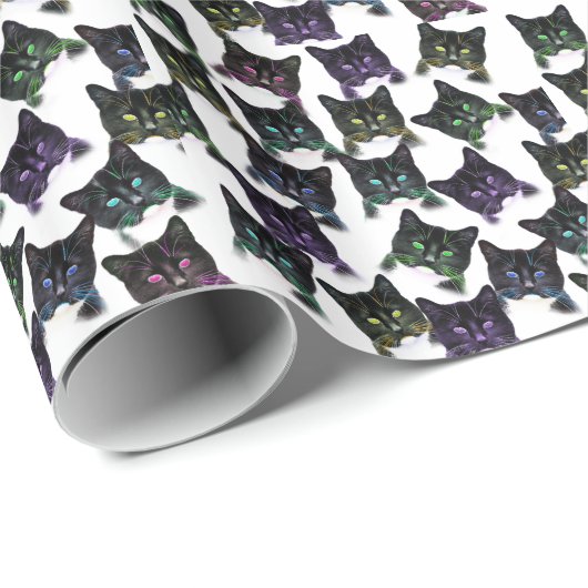 Papier Cadeau Chats cool (Coin rond)
