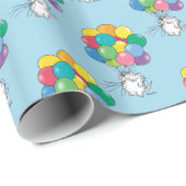 Papier Cadeau CHATS D'ANNIVERSAIRE par Sandra Boynton (Coin rond)
