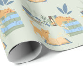 Papier Cadeau Chats de bibliothèque (Coin rond)