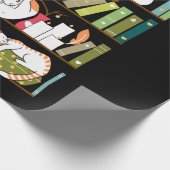 Papier Cadeau Chats de bibliothèque - chats fantaisistes sur les (Coin)